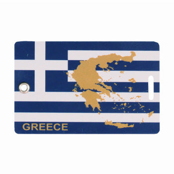 Luggage Tag - Greek Flag - 1 pc