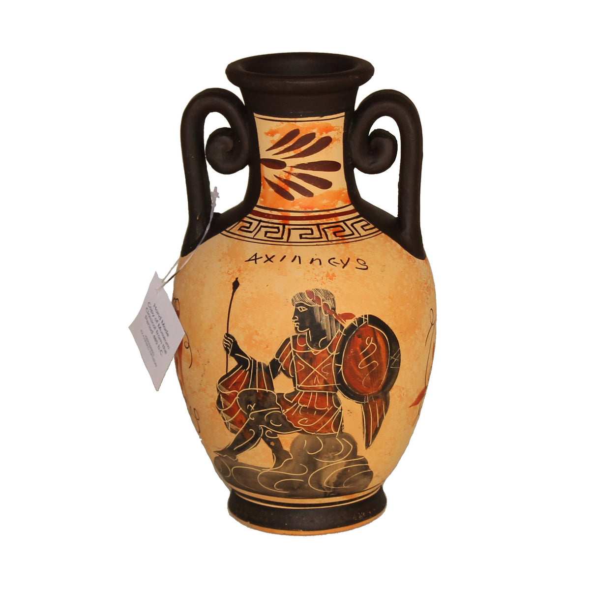 Greek Vase Ceramic 8" Beige 1 pc Greek Market