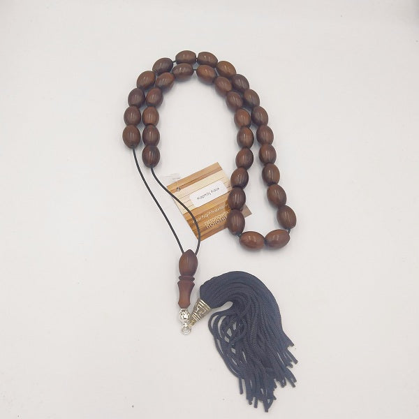 Hanging Worry Beads With Tassel - Brown KuKa Wood