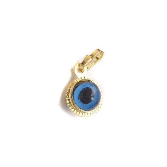 Eye Charm, 0.2'' (5mm), Glass with Gold - 1 pc