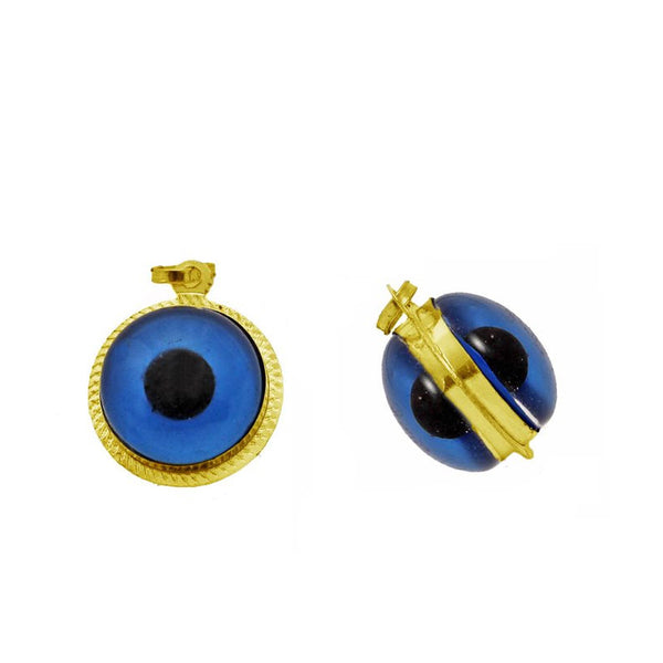 Eye Charm, 0.4'' (10mm), Glass with Gold - 1 pc
