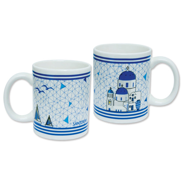 Ceramic Coffee Mug - Santorini
