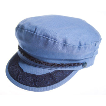 Authentic Greek Fisherman's Cap - Blue Denim