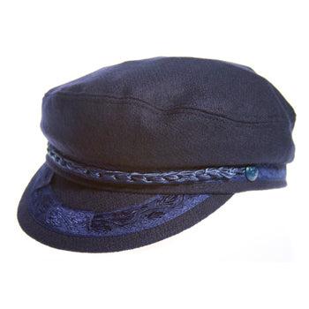 Authentic Greek Fisherman's Cap - Wool - Navy