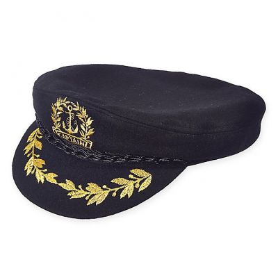Authentic Greek Captain's Cap - Wool - Black