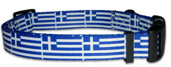 Greek Flag Dog Collar - 1 pc