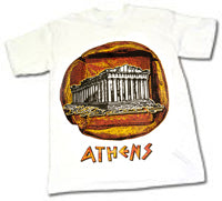 T-Shirts - Athens-Parthenon - Youth Medium (7-8 Years Old) - 1 pc