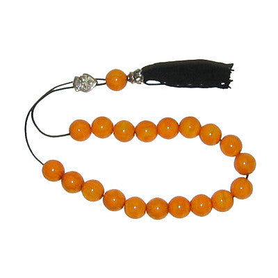 Worry Beads With Tassel - Orange Marble - 1 pc.