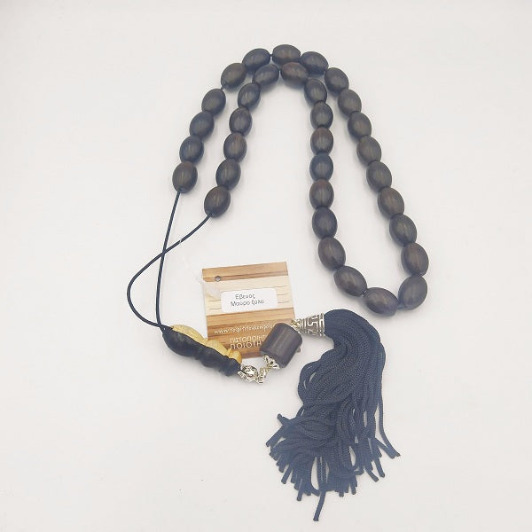 Hanging Worry Beads With Tassel - Ebony