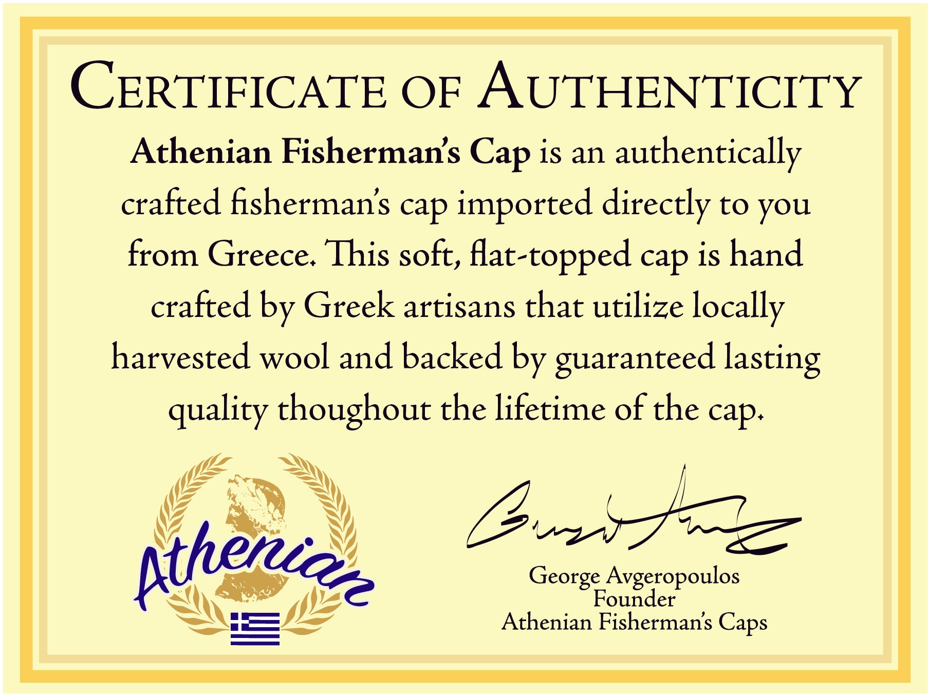 Authentic Greek Fisherman's Cap - Cotton - White