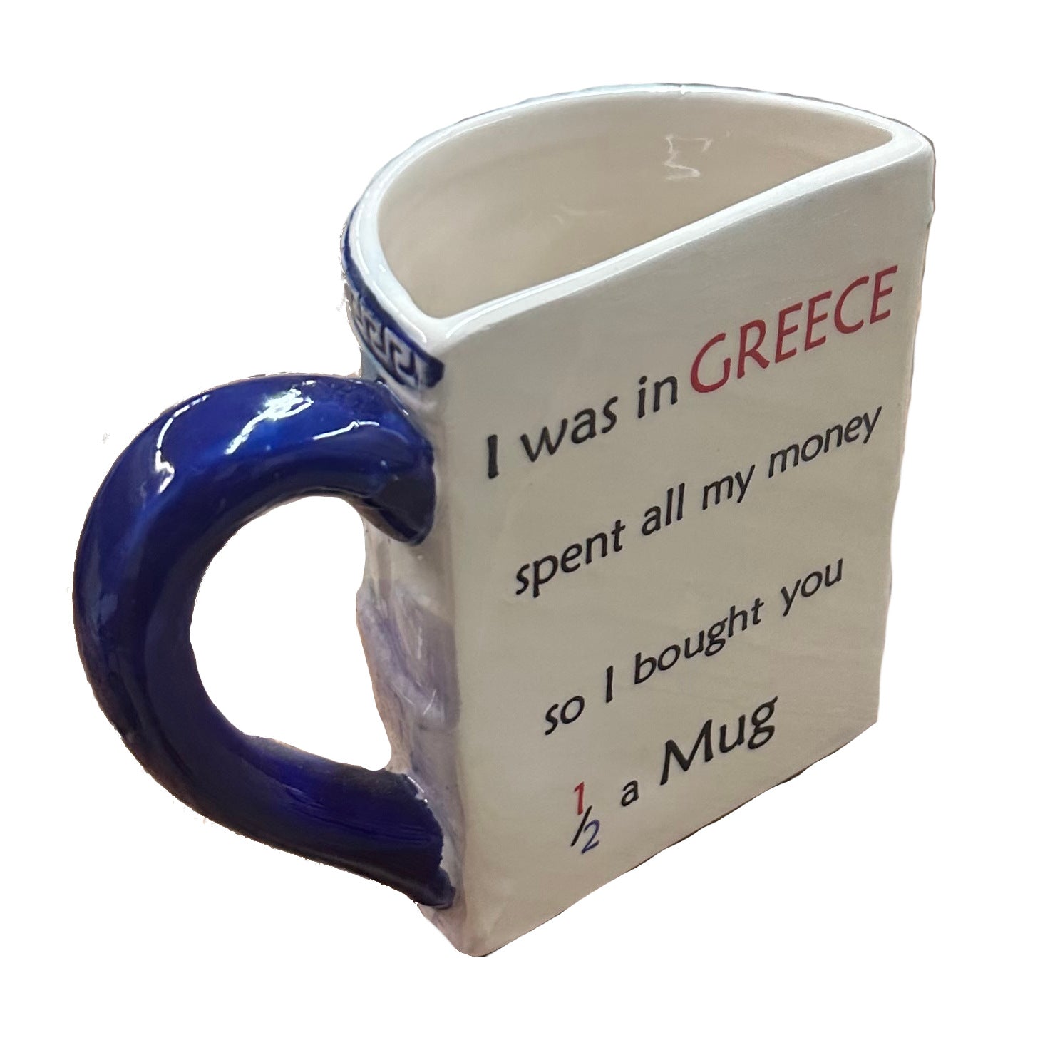 Ceramic Coffee Cup - Santorini - 1/2 Mug - 1 pc