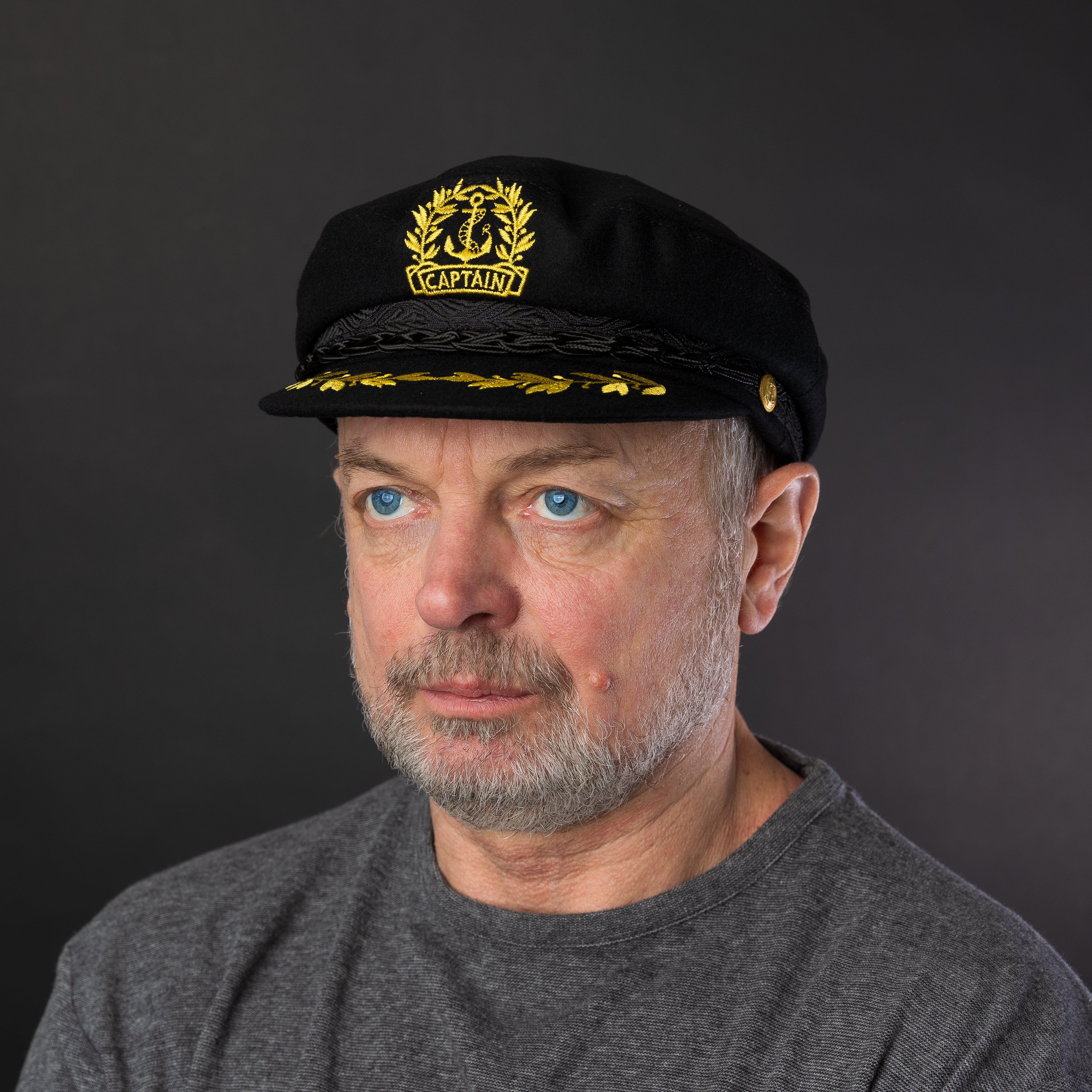 Authentic Greek Captain's Cap - Wool - Black