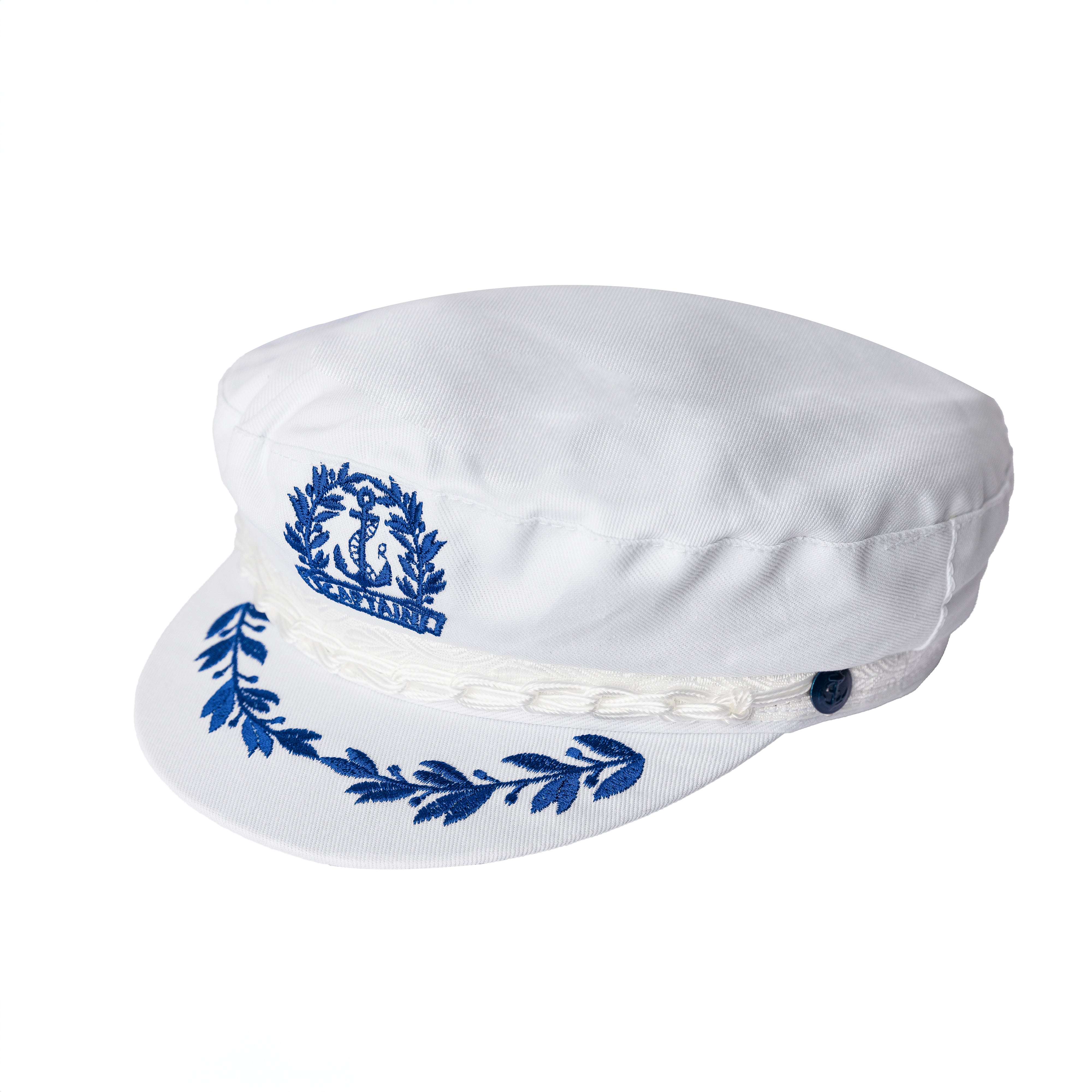 Authentic Greek Captain's Cap - Cotton - White