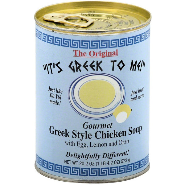 Greek Lemon Chicken Soup (Avgolemono) - "It's Greek To Me" - 20.2 oz can