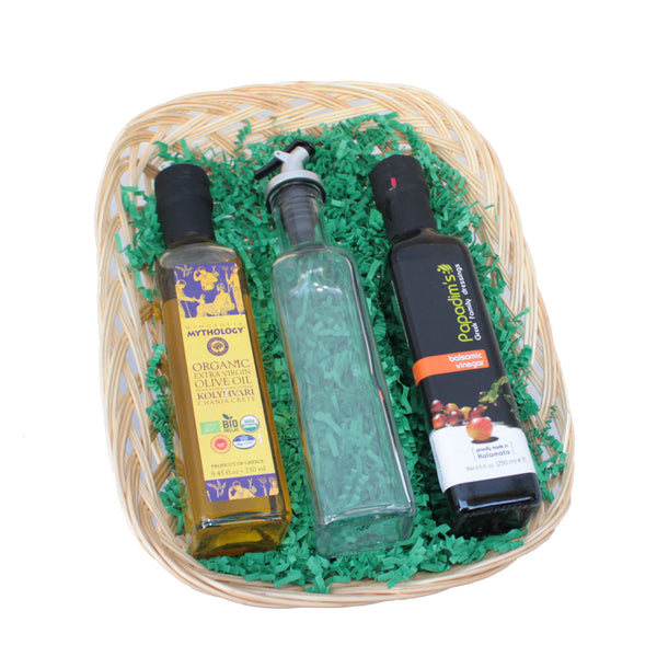 The Greek Olive Oil & Balsamic Vinegar Basket - 1 pc