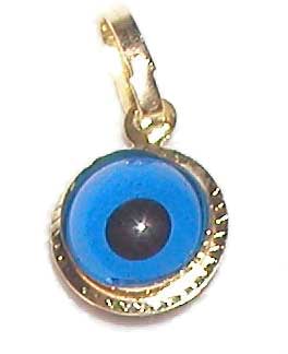 Eye Charm, 1/3'' (8mm), Glass with Gold