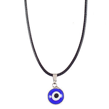 Evil Eye Necklace - 1/2" - Blue - 1 pc