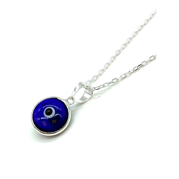 .925 Sterling Silver Evil Eye Necklace - 1 pc