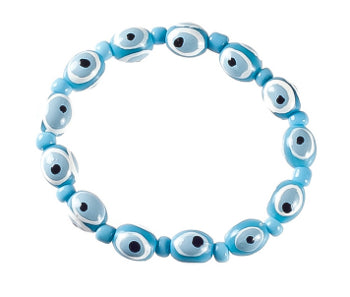 Stretch Evil Eye Bracelet - Turquoise - 1 Pc