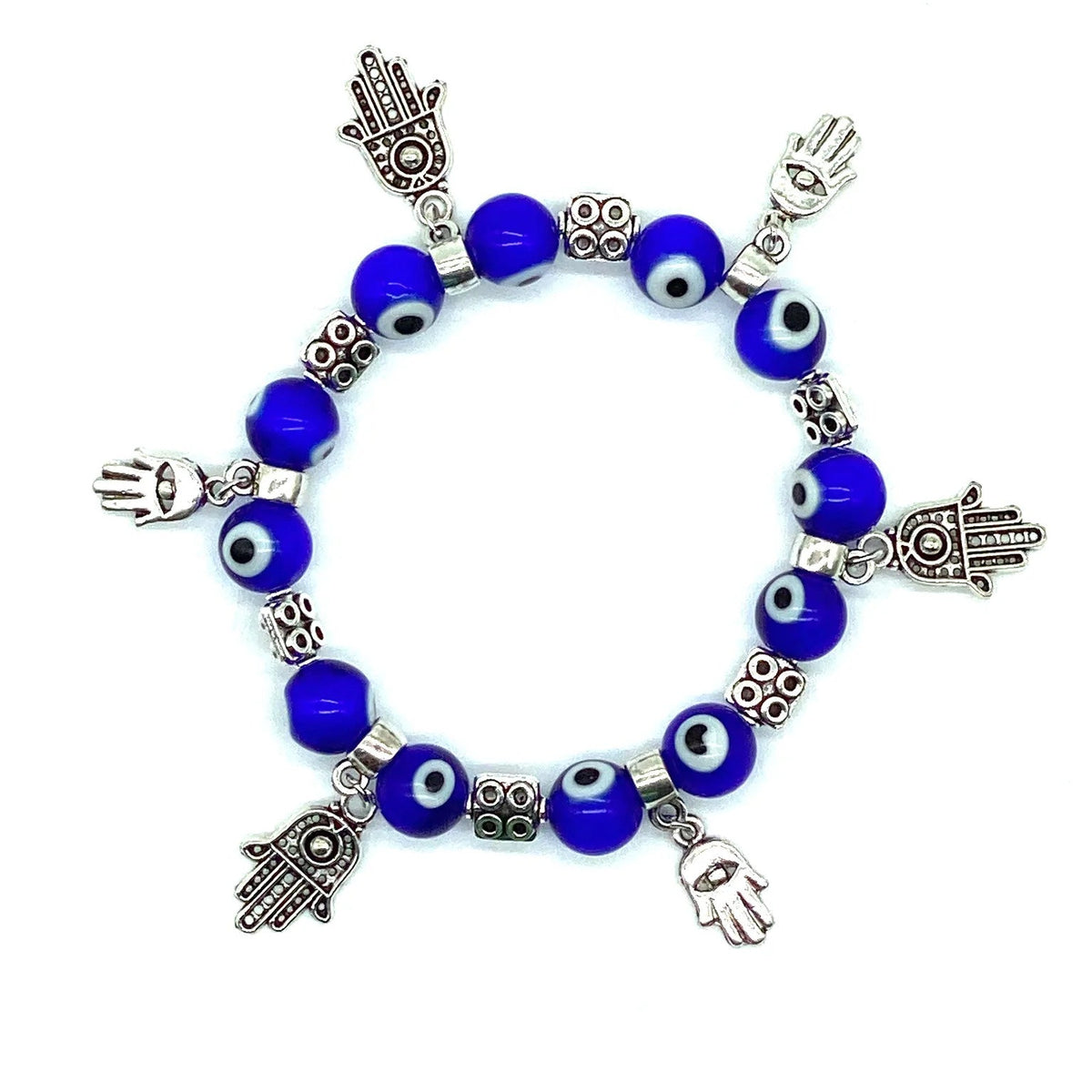 Evil Eye Hamsa Charm Bracelet Blue 1 pc Greek Market
