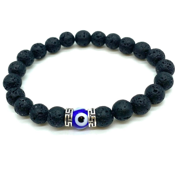 Lava Stone Evil Eye Bracelet - 1 Pc