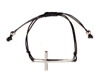 Cross Bracelet - Black - 1 Pc