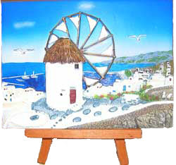 Ceramic Wall Plaque with Stand (Tripod) - Kavaleto (4.5'' x 6'') - 1 pc