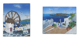 Magnet - Various Greek Island Scenes - Square - 1 pc