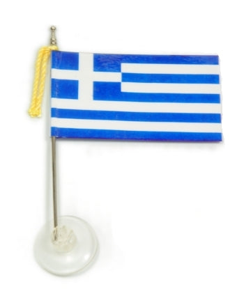 Greek Flag Window Stand - 2" x 3" - 1 pc