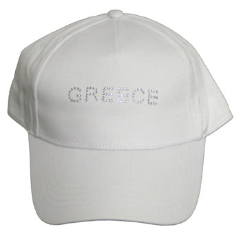 Ladies Baseball Cap - Greece - Sparkle - White - 1 pc