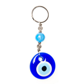 Large Lucky Eye Keychain With Spirals - 1 pc