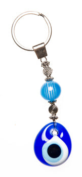 Small Lucky Eye Keychain With Spirals - 1 pc