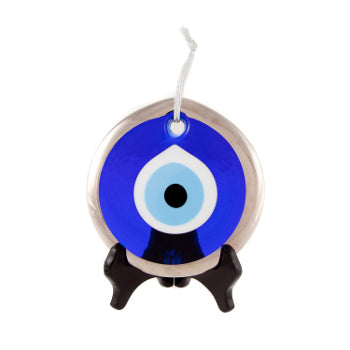 Hanging Lucky Eye Charm - 5" - Silver - 1 pc