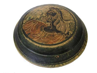 Ceramic Jewelry Holder - 4.75'' Diameter - Beige - 1 pc