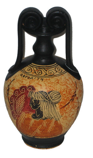 Greek Vase - Ceramic - 7'' - Beige - 1 pc