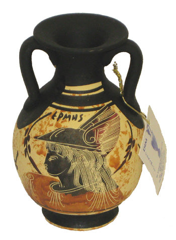 Greek Vase - Ceramic - 5'' - Beige - 1 pc