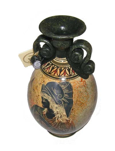 Greek Vase - Ceramic - 8'' -  Vergina - 1 pc