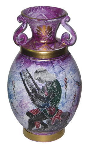Greek Vase - Ceramic - 13'' - Lavender - 1 pc