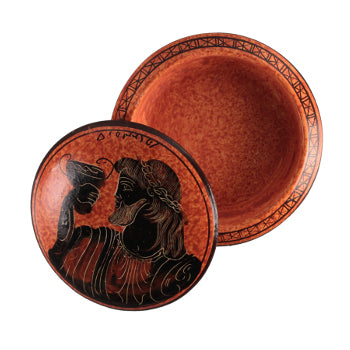 Ceramic Jewelry Holder - 5.25" Diameter - Maroon - 1 pc
