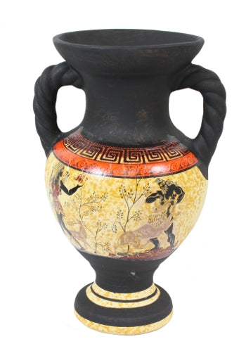 Greek Vase - Ceramic - 6'' With Red Trim - 1 pc