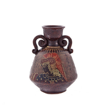 Greek Vase - Ceramic - 5'' - Dark Old Age Copy - 1 pc