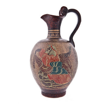 Greek Vase - Ceramic - 9'' - Dark Old Age Copy - 1 pc