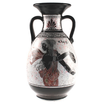 Greek Vase - Ceramic - 9" - White - 1 pc