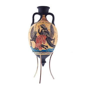 Greek Vase On Stand - Ceramic - 9'' - 1 pc
