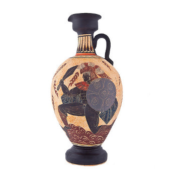 Greek Vase - Ceramic - 12'' - Beige - 1 pc