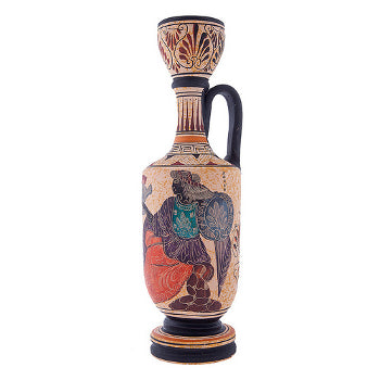 Greek Vase - Ceramic - 13'' - Beige - 1 pc