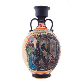 Greek Vase - Ceramic - 14'' - Beige - 1 pc