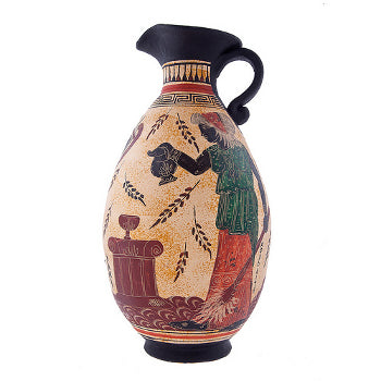 Greek Vase - Ceramic - 15'' - Beige - 1 pc