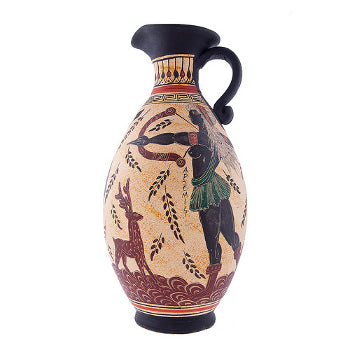 Greek Vase - Ceramic - 15'' - Beige - 1 pc