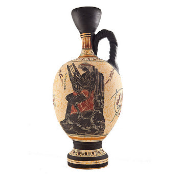 Greek Vase - Ceramic - 12'' - Beige - 1 pc